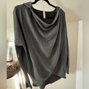 Athleta purana wrap sweatshirt - charcoal grey - sized  xsmall